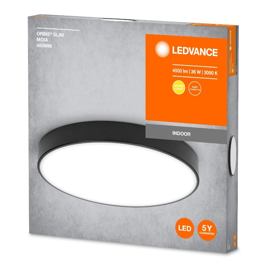 Ledvance - LED loftlampe ORBIS SLIM LED/36W/230V sort