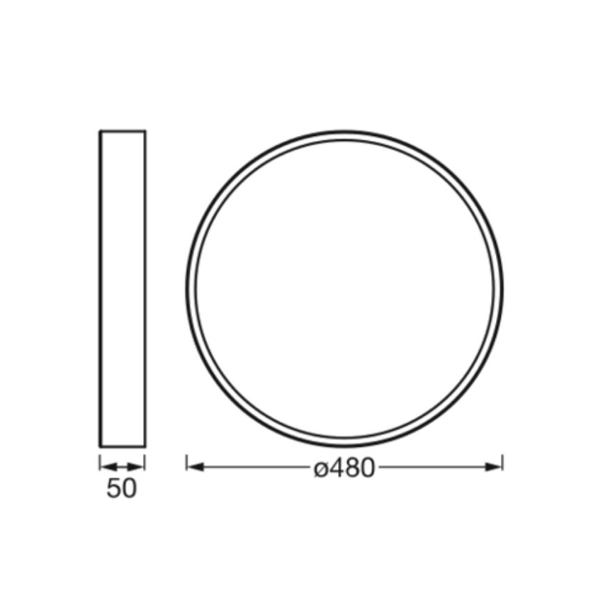 Ledvance - LED loftlampe ORBIS SLIM LED/36W/230V sort