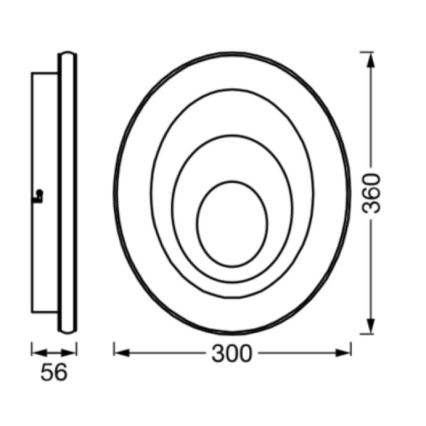 Ledvance - LED loftlampe ORBIS SPIRAL LED/27W/230V