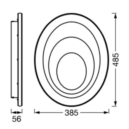 Ledvance - LED loftlampe ORBIS SPIRAL LED/37W/230V