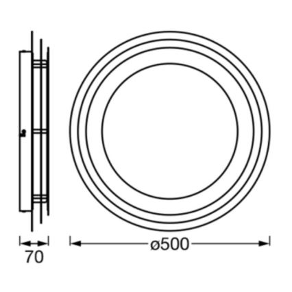 Ledvance - LED loftlampe ORBIS SPIRAL LED/38W/230V