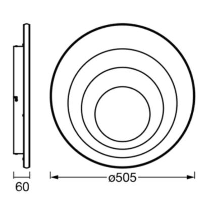 Ledvance - LED loftlampe ORBIS SPIRAL LED/42W/230V