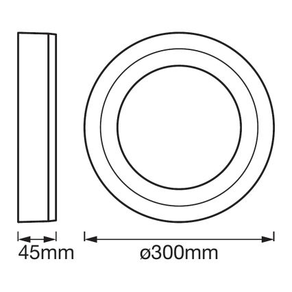 Ledvance - LED loftlampe ROUND LED/18W/230V diam. 30 cm