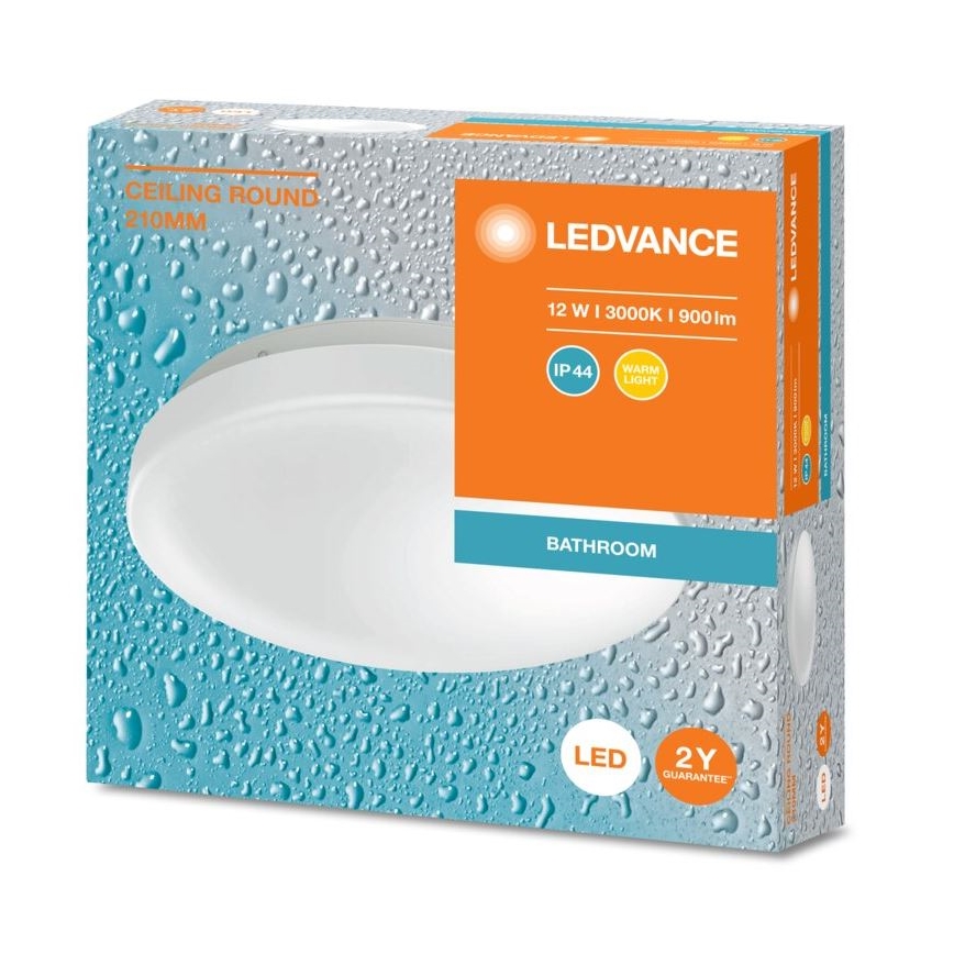 Ledvance - LED loftlampe til badeværelse CEILING ROUND LED/12W/230V 3000K IP44