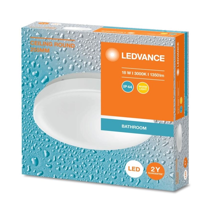 Ledvance - LED loftlampe til badeværelse CEILING ROUND LED/18W/230V 3000K IP44