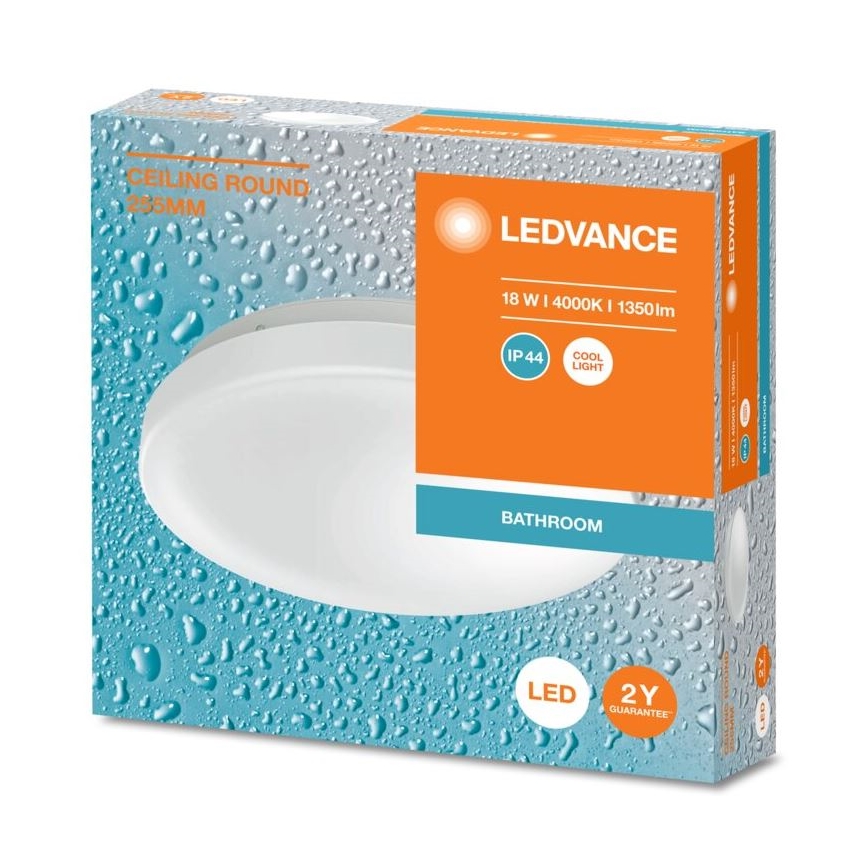 Ledvance - LED loftlampe til badeværelse CEILING ROUND LED/18W/230V 4000K IP44