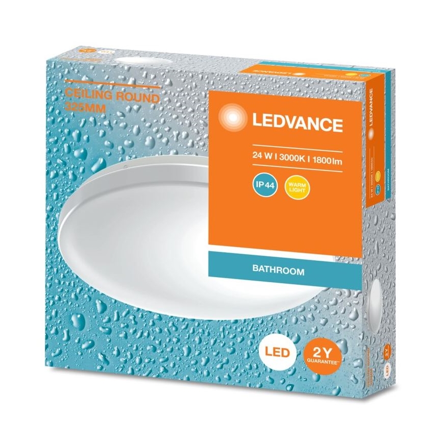 Ledvance - LED loftlampe til badeværelse CEILING ROUND LED/24W/230V 3000K IP44