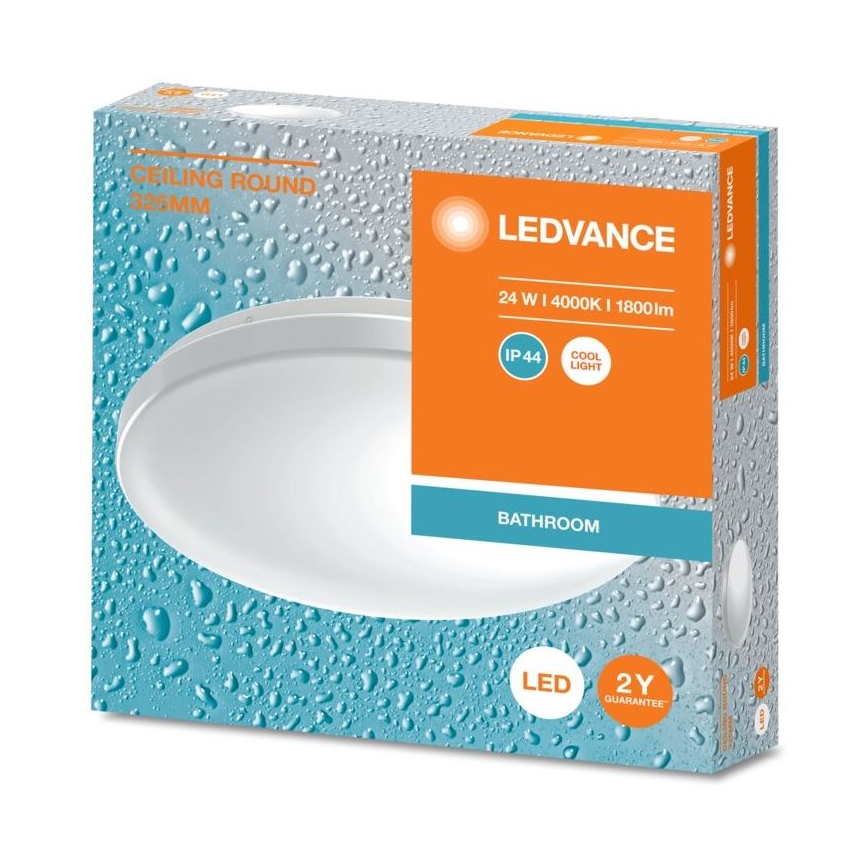 Ledvance - LED loftlampe til badeværelse CEILING ROUND LED/24W/230V 4000K IP44