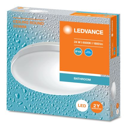 Ledvance - LED loftlampe til badeværelse CEILING ROUND LED/24W/230V 6500K IP44