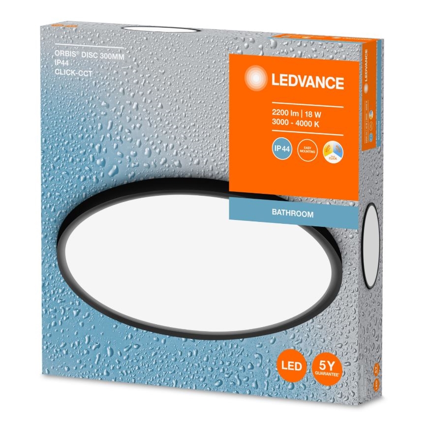Ledvance - LED loftlampe til badeværelse DISC LED/18W/230V 3000/4000K IP44