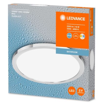 Ledvance - LED loftlampe til badeværelse DISC LED/18W/230V 3000/4000K IP44