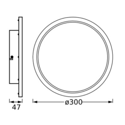 Ledvance - LED loftlampe til badeværelse DISC LED/18W/230V 3000/4000K IP44