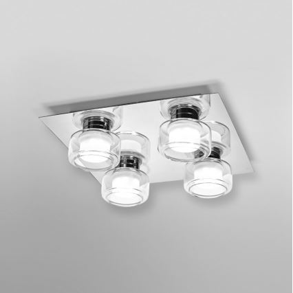 Ledvance - LED loftlampe til badeværelse ORBIS FLAME 4xLED/5,5W/230V 3000/4000K IP44 krom