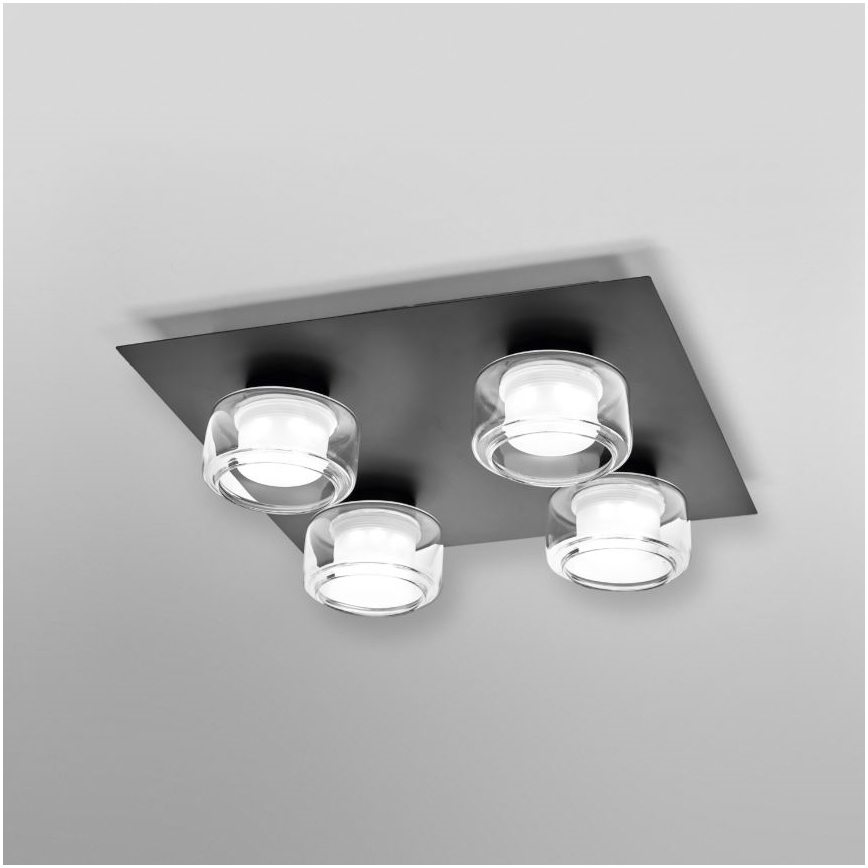 Ledvance - LED loftlampe til badeværelse ORBIS FLAME 4xLED/5,5W/230V 3000/4000K IP44 sort