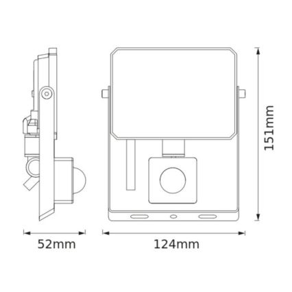 Ledvance - LED-projektør med bevægelses- og skumringssensor FLOODLIGHT LED/20W/230V 3000K IP65