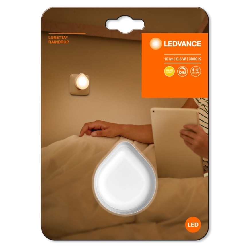 Ledvance - LED natlampe dæmpbar LUNETTA LED/0,5W/230V til stikkontakt