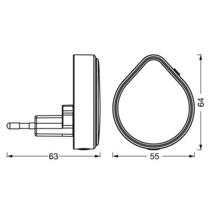 Ledvance - LED natlampe dæmpbar LUNETTA LED/0,5W/230V til stikkontakt