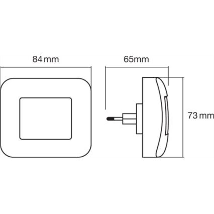 Ledvance - LED natlampe med sensor LUNETTA LED/0,2W/230V 3000K