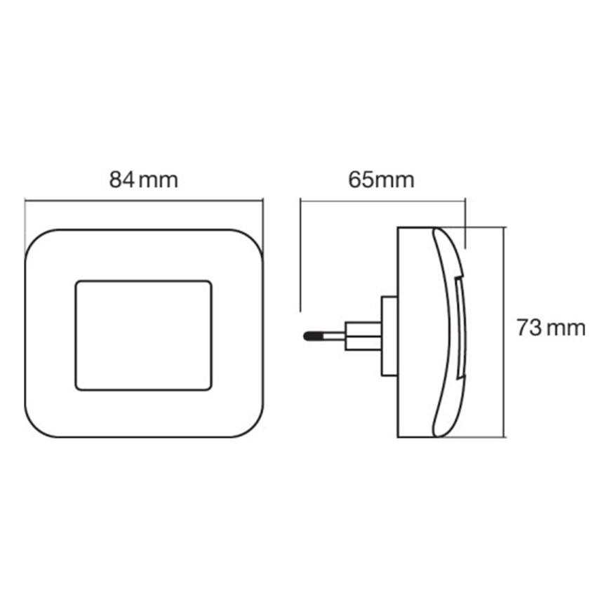 Ledvance - LED natlampe med sensor LUNETTA LED/0,2W/230V 3000K