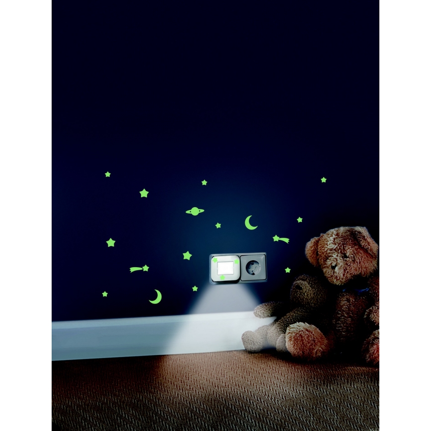 Ledvance - LED natlampe med sensor LUNETTA LED/0,2W/230V