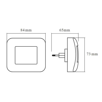 Ledvance - LED natlampe med sensor LUNETTA LED/0,2W/230V
