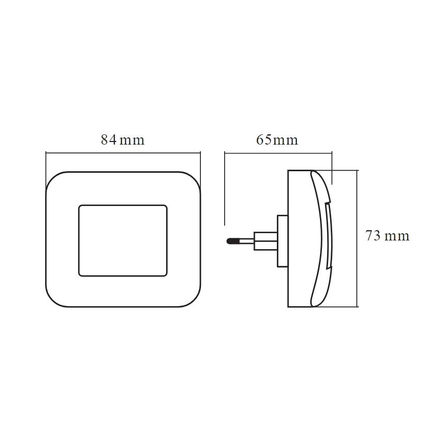 Ledvance - LED natlampe med sensor LUNETTA LED/0,2W/230V