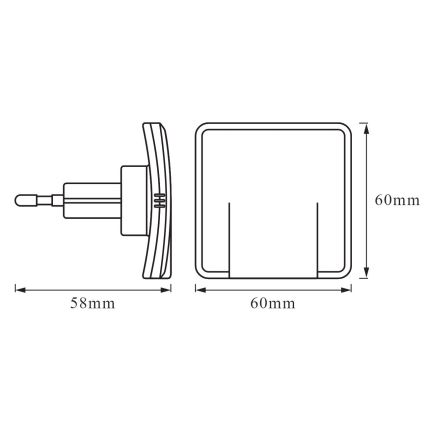 Ledvance - LED natlampe med sensor LUNETTA LED/0,3W/230V 3000K