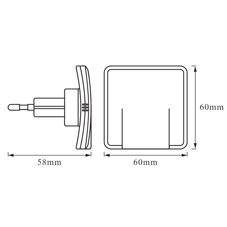 Ledvance - LED natlampe med sensor LUNETTA LED/0,3W/230V 3000K