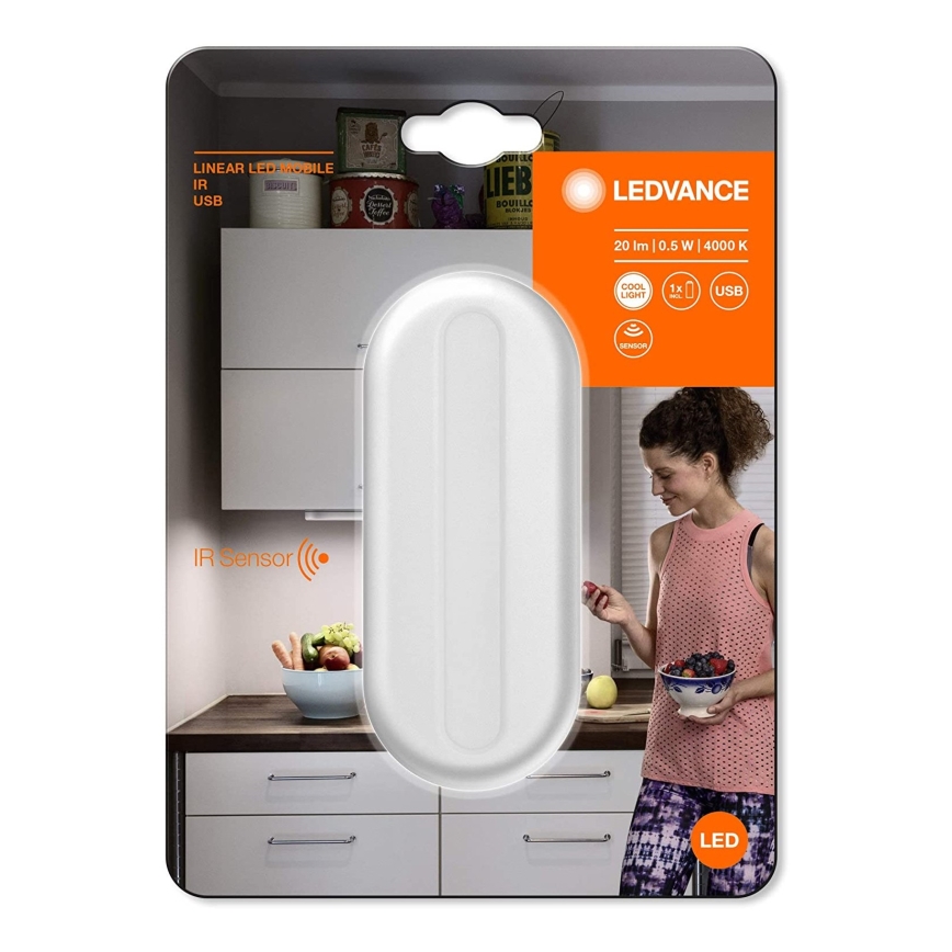Ledvance - LED natlampe med sensor MOBILE LED/0,5W/3,7V 330 mAh CRI 90