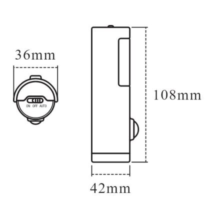 Ledvance - LED natlampe med sensor NIGHTLUX LED/0,35W/3xAAA IP54