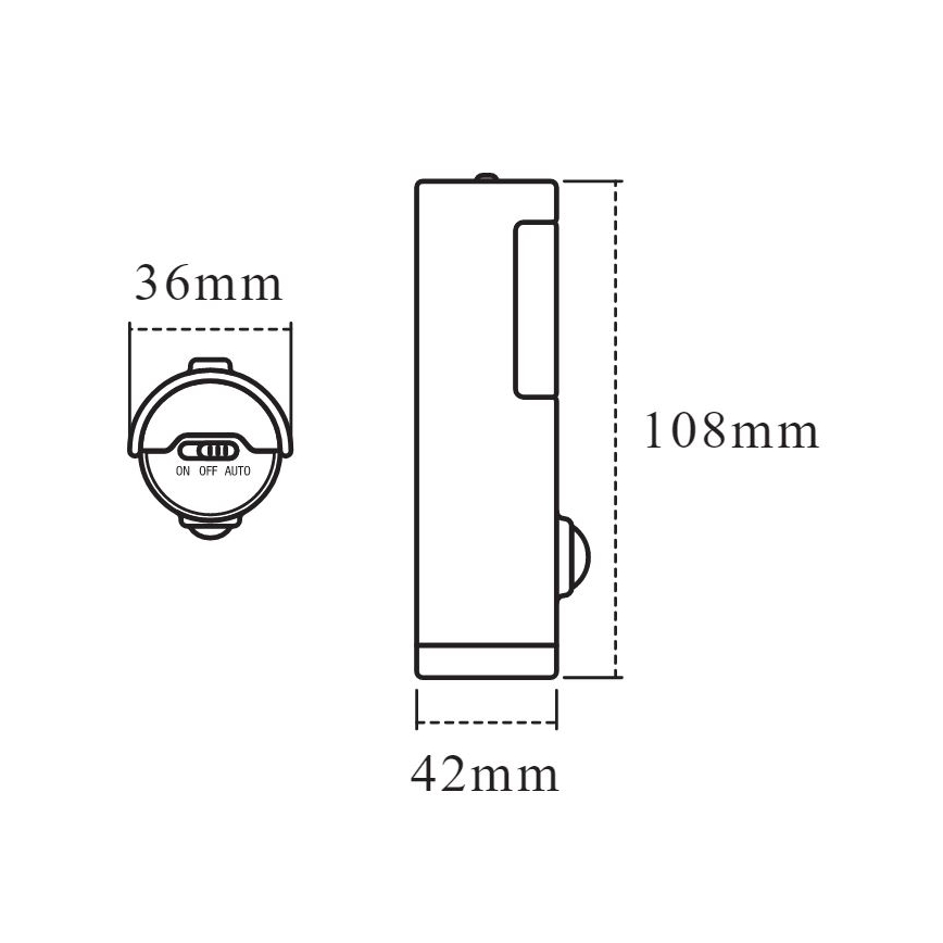 Ledvance - LED natlampe med sensor NIGHTLUX LED/0,35W/3xAAA IP54