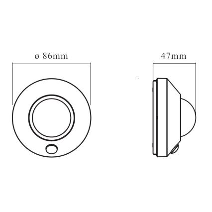 Ledvance - LED natlampe med sensor NIGHTLUX LED/1,7W/3xAA 4000K