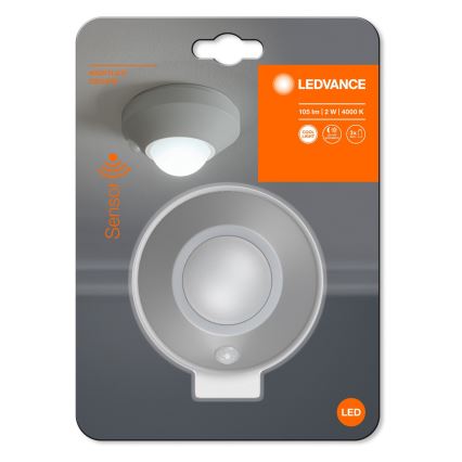 Ledvance - LED natlampe med sensor NIGHTLUX LED/1,7W/3xAAA 4000K