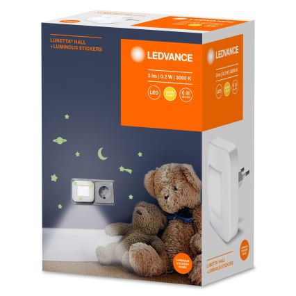Ledvance - LED-natlampe med skumringssensor LUNETTA LED/0,2W/230V