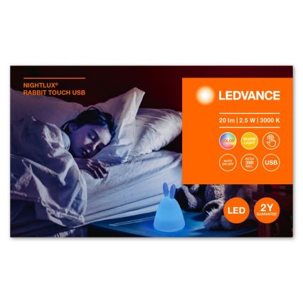 Ledvance - LED natlampe til børn m. touch-funktion TOUCH LED/2,5W/5V 1200 mAh