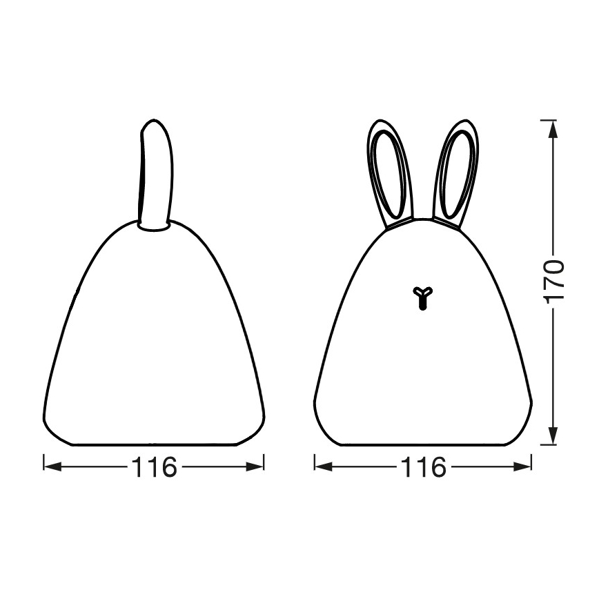 Ledvance - LED natlampe til børn m. touch-funktion TOUCH LED/2,5W/5V 1200 mAh