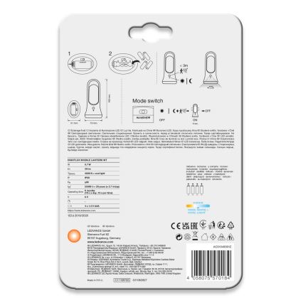 Ledvance - LED navigationslampe med sensor MOBILE LED/0,7W/4xAAA