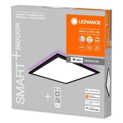 Ledvance - LED panel dæmpbart RGBW-farver SMART+ PLANON LED/28W/230V Wi-Fi + fjernbetjening