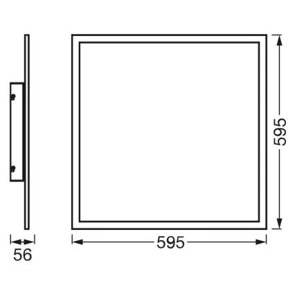 Ledvance - LED panel dæmpbart RGBW-farver overflademonteret SMART+ PLANON LED/40W/230V Wi-Fi + fjernbetjening