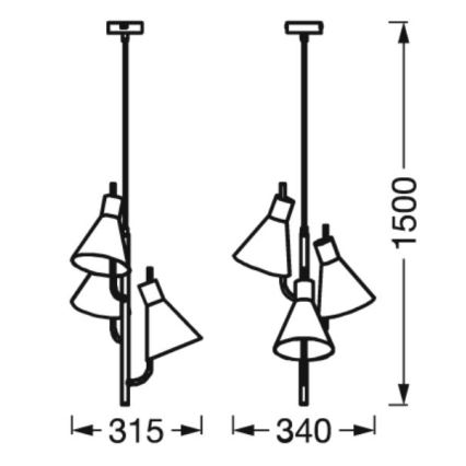 Ledvance - LED pendel DECOR TOKIO 3xLED/4,6W/230V