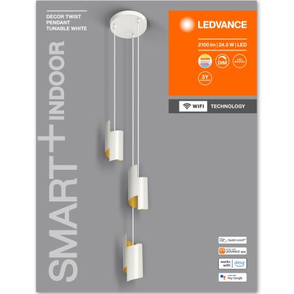 Ledvance - LED pendel dæmpbar SMART+ DECOR 3xLED/8W/230V hvid Wi-Fi