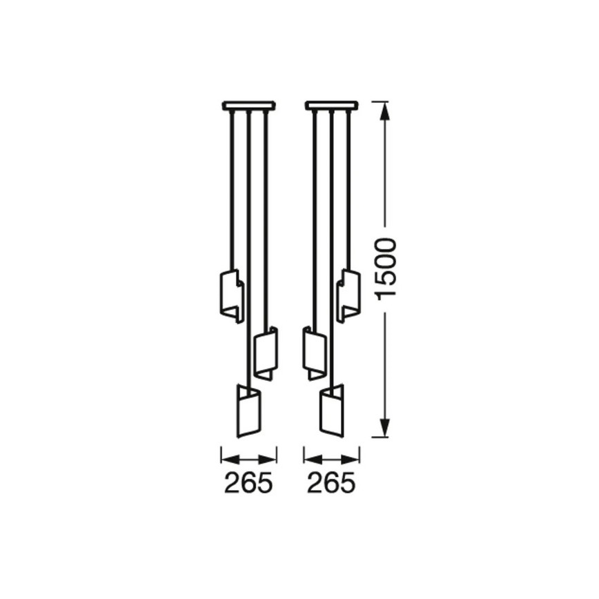 Ledvance - LED pendel dæmpbar SMART+ DECOR 3xLED/8W/230V sort Wi-Fi