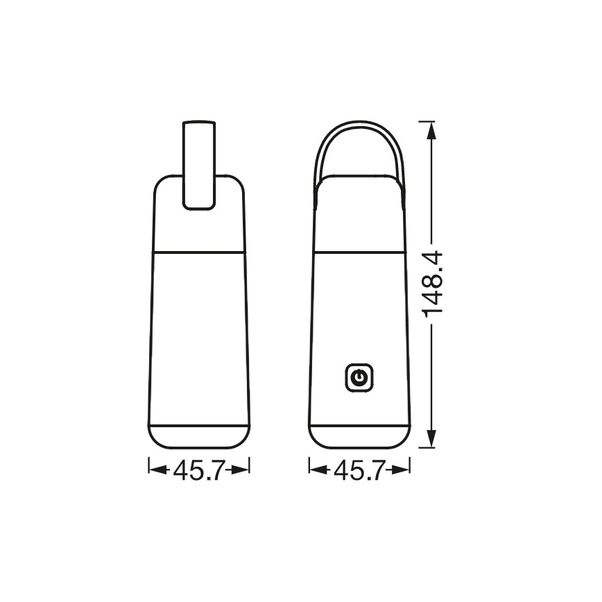 Ledvance - LED powerbank m. lommelygte-funktion MOBILE LED/0,5W/5V 1800 mAh 2xUSB