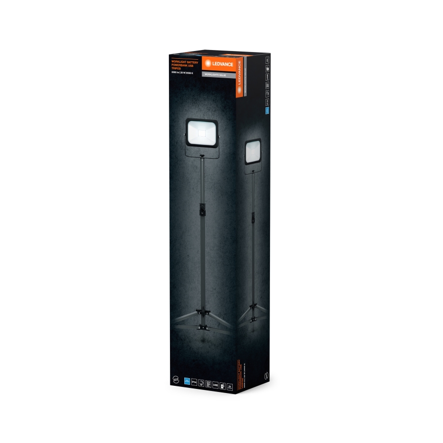 Ledvance - LED projektør dæmpbar med en holder WORKLIGHT TRIPOD LED/20W/3,7V IP54