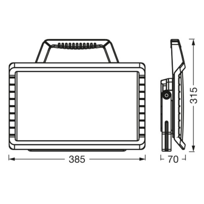 Ledvance - Udendørs LED projektør dæmpbar og genopladelig WORKLIGHT BATTERY LED/26W/5V 2200 mAh IP54