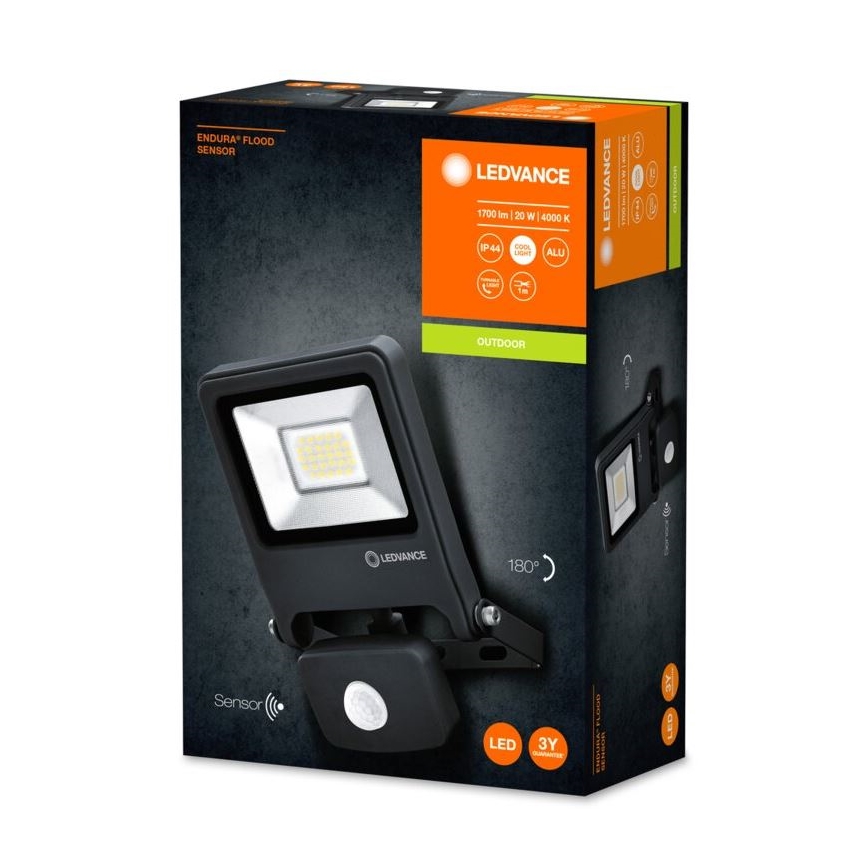 Ledvance - LED projektør ENDURA med sensor LED/20W/230V IP44