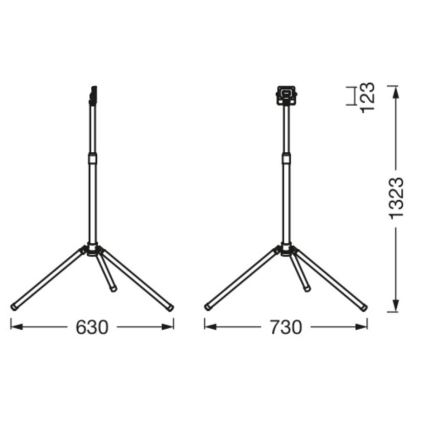 Ledvance - Udendørs LED projektør med en holder WORKLIGHT TRIPOD LED/20W/230V 6500K IP65