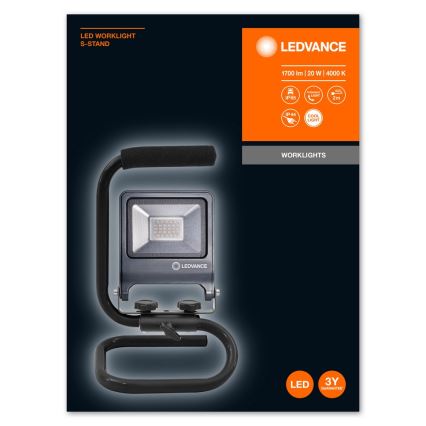 Ledvance - LED projektør med håndtag S-STAND LED/20W/230V IP65