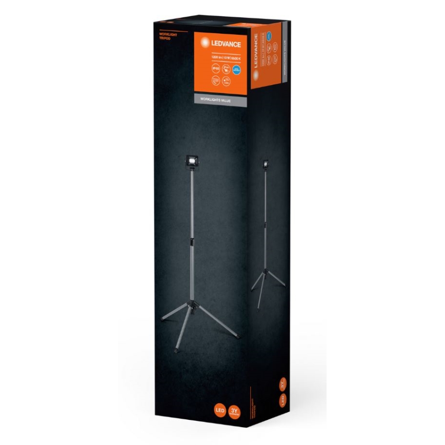 Ledvance - Udendørs LED projektør med håndtag WORKLIGHT TRIPOD LED/10W/230V 6500K IP65