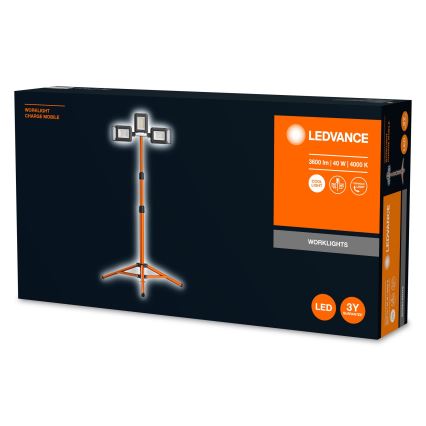 Ledvance - LED projektør med holder TRIPOD 1xLED/30W/230V + 2xLED/5W IP65